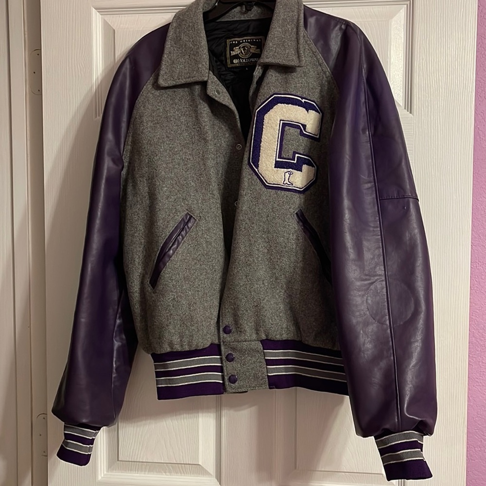 Varsity Letterman Jacket leather and wool